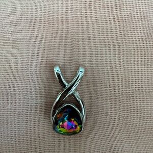 Lia Sophia Silver Blue Necklace with Elegant Pendant